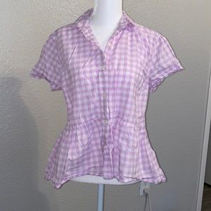 Short sleeve button up plaid